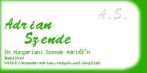 adrian szende business card